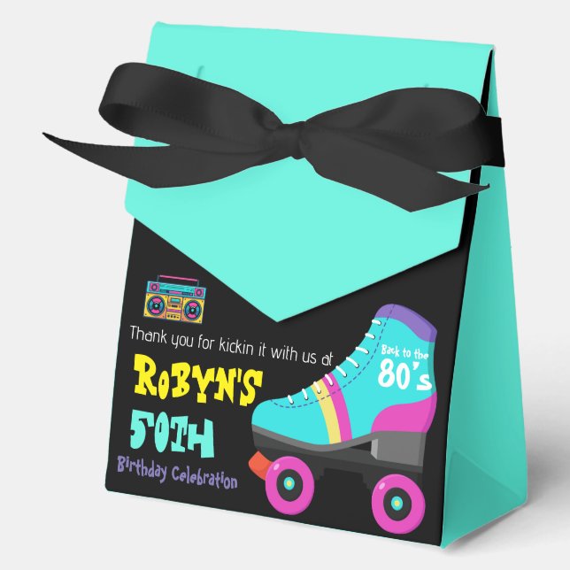 80’s or 90s Theme Birthday Invitation Favour Box (Front)