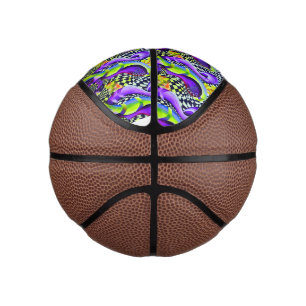 80`s Retro Geometric Pattern Mini Basketball