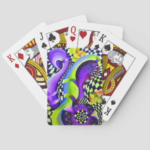 80`s Retro Geometric Pattern Playing Cards