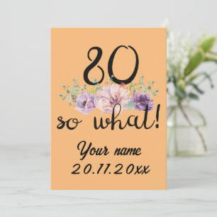 80 So What 80th Birthday Funny Thank You Card