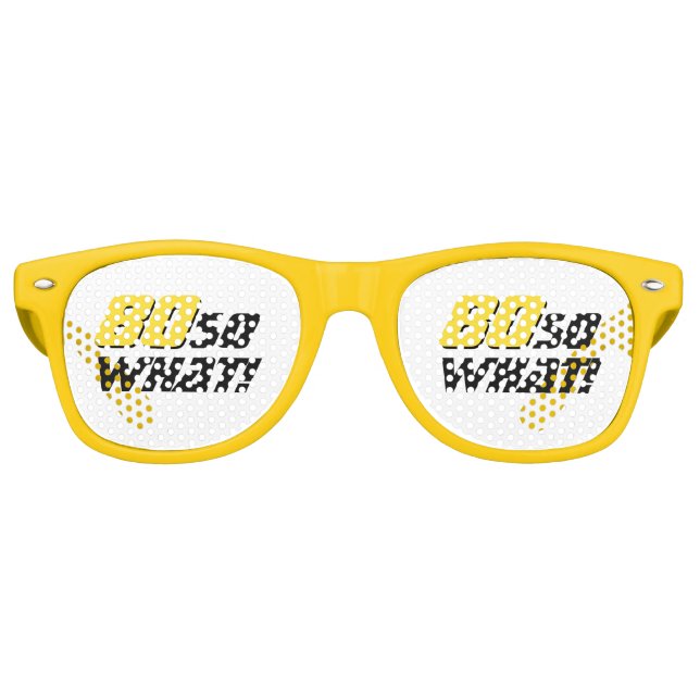 80 So what Funny Quote 80th Birthday  Retro Sunglasses (Front)