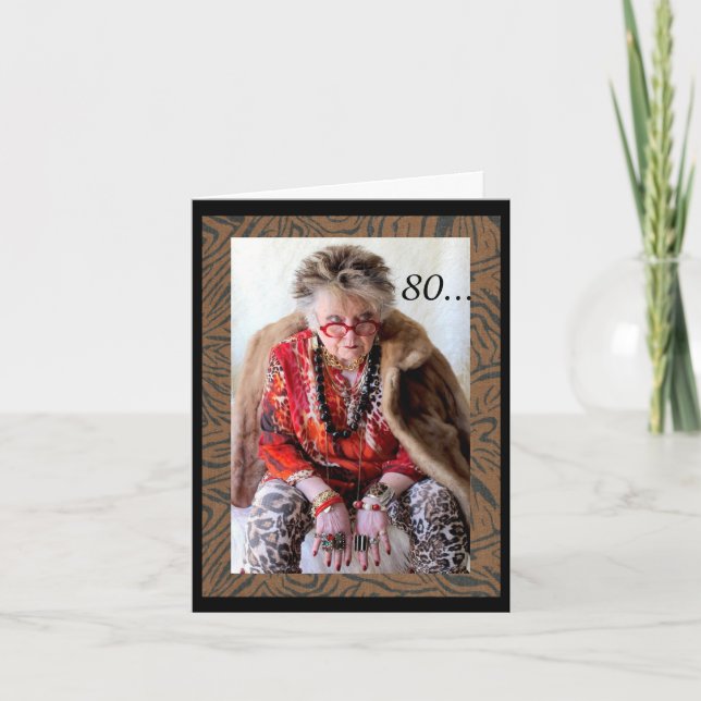 80 something funny birthday card (Front)