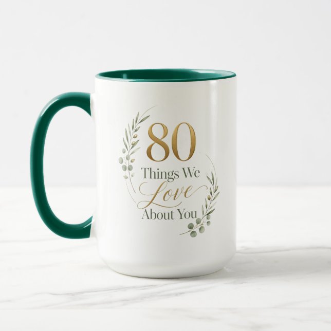 80 Things We Love About Mum Mug (Left)