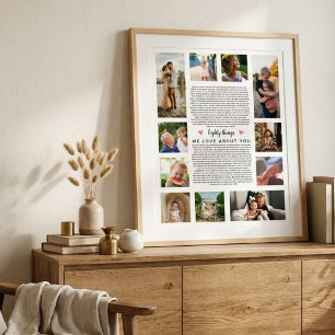 80 things we love about you birthday photo collage poster