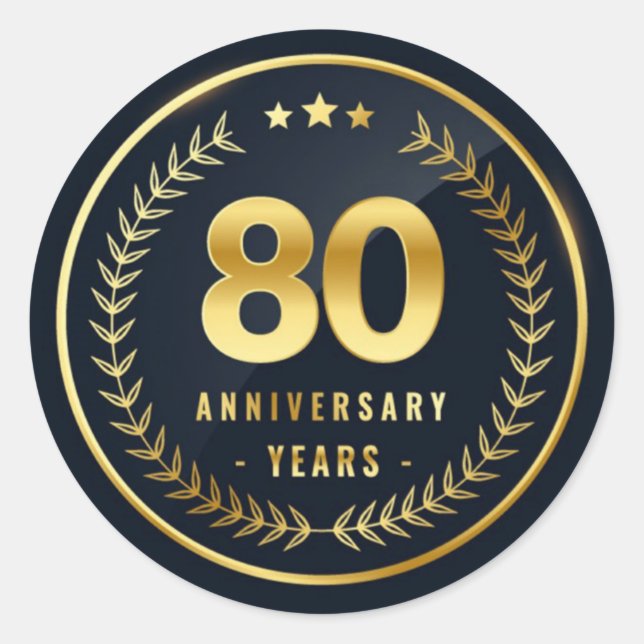 80 Year Anniversary Envelope Seal (Front)