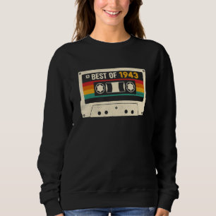 80 Year Old Best Of 1943 80th Birthday Cassette T Sweatshirt
