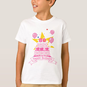 80 Year Old Birthday Cake T-Shirt