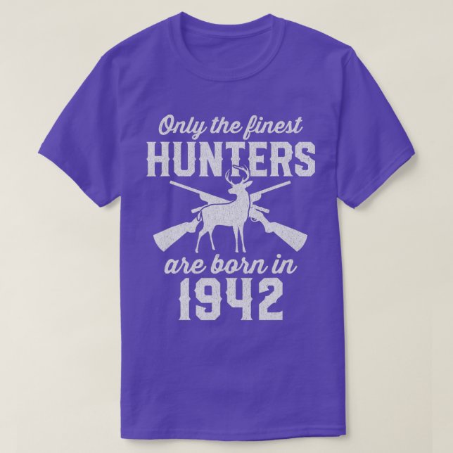 80 Year Old Deer Hunter 80th Birthday 1942 Hunting T-Shirt (Design Front)