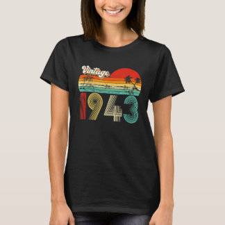 80 Year Old Retro  Vintage 1943 80th Birthday Men  T-Shirt