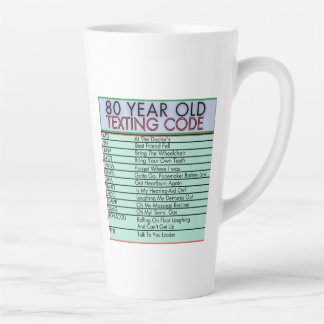 80 Year Old Texting Code Funny Birthday Senior Mug