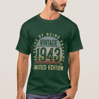 80 Year Old Vintage 1943 80Th For Wo gift T-Shirt