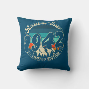 80 Year Old Vintage 80th Year Old Birthday 1942 Cushion