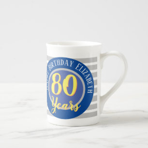 80 Years Birthday Commemorative Bone China Mug