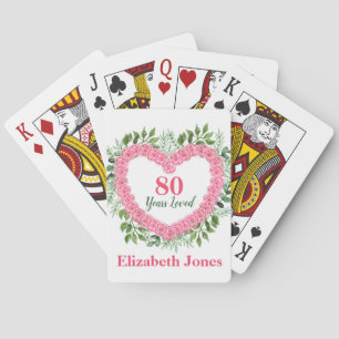 80 Years Loved 80th Personalised Playing Cards