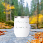 '80 Years Loved!' Personalised 80th Birthday Gift<br><div class="desc">Celebrate 90 amazing years with this customisable birthday gift for a fabulous woman in your life! Featuring elegant text, milestone age, and personalised details, it’s the perfect gift for a remarkable celebration. This trendy super cute personalised stemless design makes a great gift for a fantastic woman celebrating the fabulous 90th...</div>