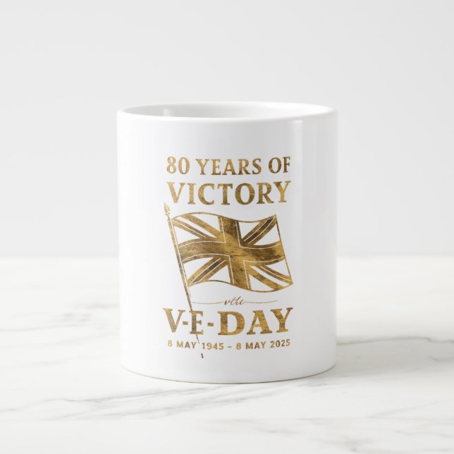 80 Years of Victory Large Coffee Mug (Front)