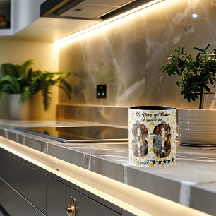 80 Years of Wisdom Photo Collage Mug - Custom Name