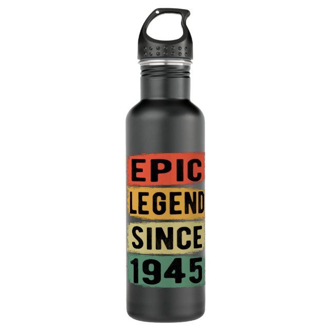 80 Years Old Bday 1945 Epic Legend 80th Birthday 710 Ml Water Bottle (Front)