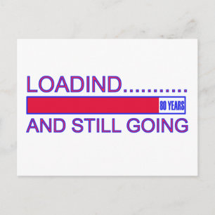 80 YEARS OLD BIRTHDAY DESIGNS POSTCARD