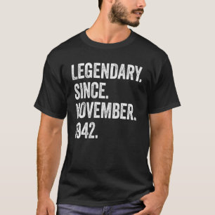 80 Years Old Legendary Since November 1942 80th Bi T-Shirt