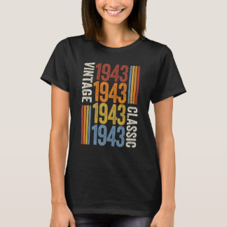 80 Years Old Vintage 1943 80th Birthday Decoration T-Shirt
