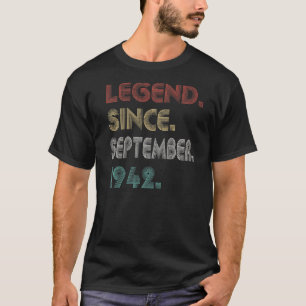 80 Years Old Vintage Legend Since September 1942 8 T-Shirt