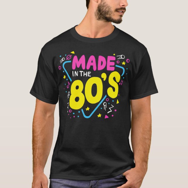80s 80s Eighties Birthday Party Retro Theme T-Shirt (Front)