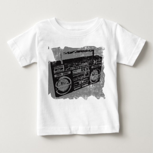 80'S 90'S BOOM BOX COOL RETRO BABY T-Shirt (Front)