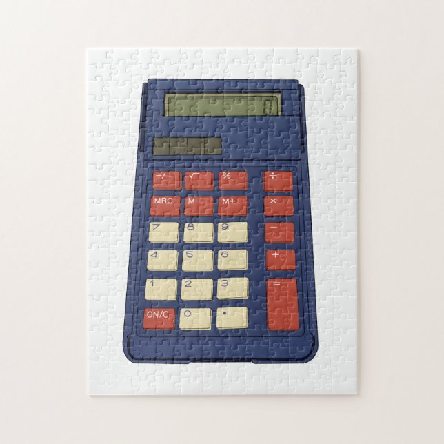 80's 90's Calculator Math School Nostalgia Jigsaw Puzzle (Vertical)
