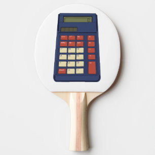 80's 90's Calculator Math School Nostalgia Ping Pong Paddle