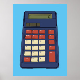 80's 90's Calculator Math School Nostalgia Poster