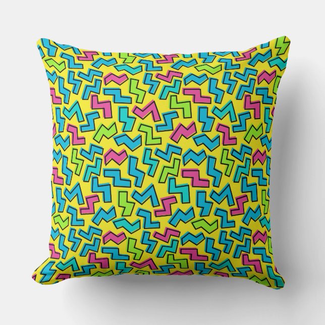 80's/90's Neon Pattern Cushion (Front)