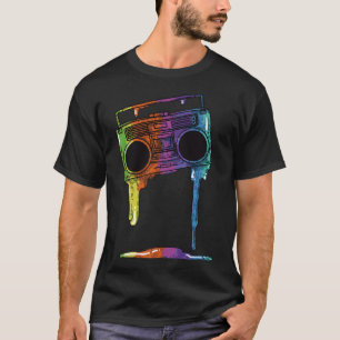 80s & 90s Old School Boombox Music hip hop rap  T-Shirt