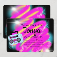 80s 90s Party Airbrush Vintage BoomBox Throw Back