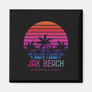 80s 90s Retro Colours Jacksonville Florida Vacatio Magnet
