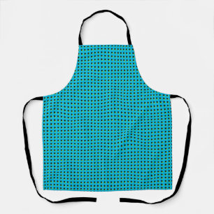 80's/90's Retro Neon Blue Dots Pattern Apron
