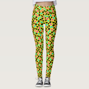 80's/90's Retro Neon Pattern Leggings