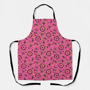 80's/90's Retro Neon Pink Pattern Apron