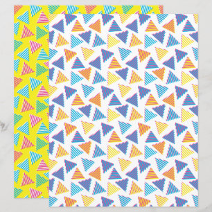 80's/90's Retro Neon Triangle Pattern