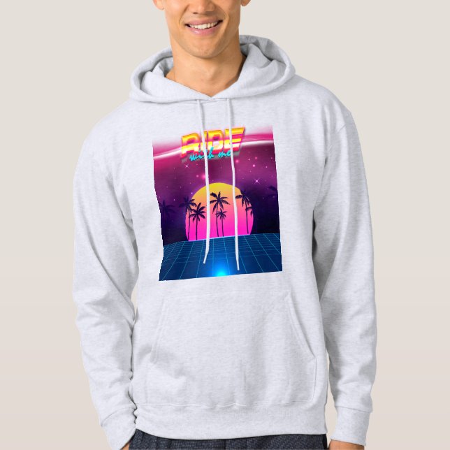 80's 90's Style Retro Futuristic Hoodie (Front)