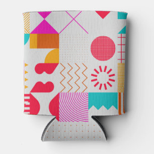 80s-90s Trendy Geometric Background Can Cooler