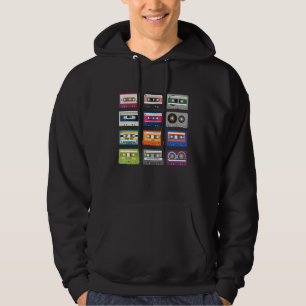 80s 90s Vintage Cassette Tapes Music Hoodie