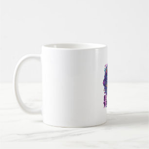 80s Aerobics Neon Cat Funny Cat Lover Design - 80s Coffee Mug