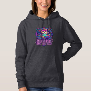 80s Aerobics Neon Cat Funny Cat Lover Design - 80s Hoodie