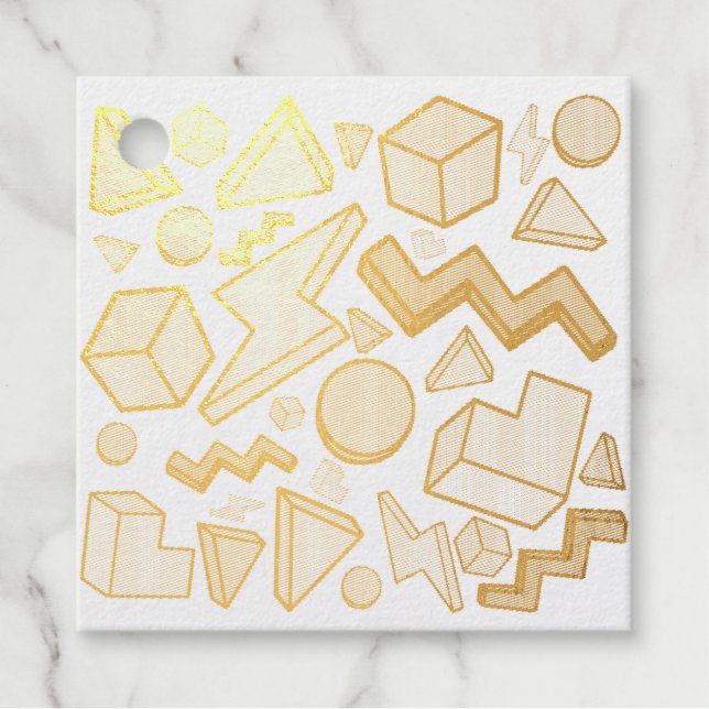80s Aesthetic Vintage Retro Favour Tags (Front)