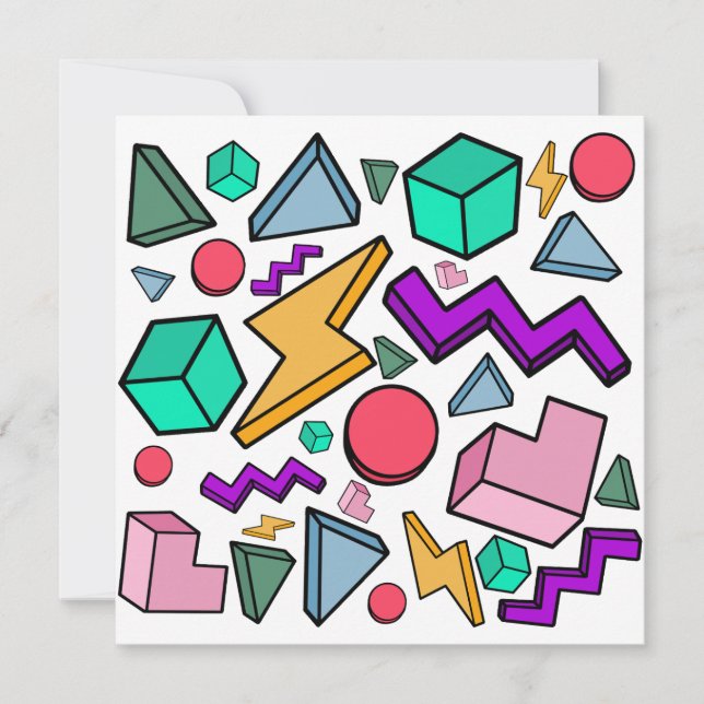 80s Aesthetic Vintage Retro Invitation (Front)