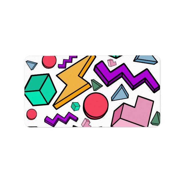 80s Aesthetic Vintage Retro Label (Front)