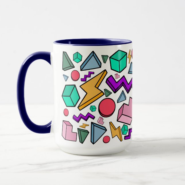 80s Aesthetic Vintage Retro Mug (Left)