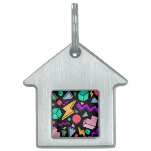 80s Aesthetic Vintage Retro Pet ID Tag