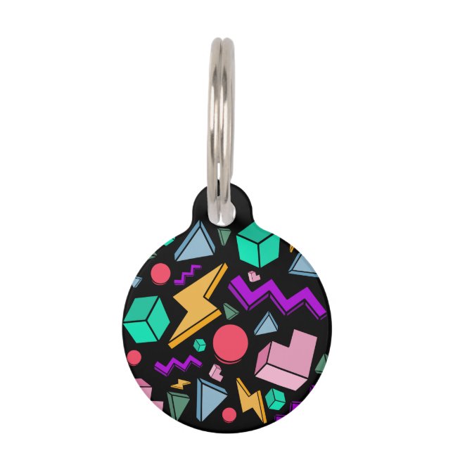 80s Aesthetic Vintage Retro Pet Tag (Front)